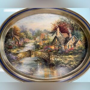 NICKY‎ BOEHME Stonehedge Bridge Spring/Summer Metal tray 14 x 10